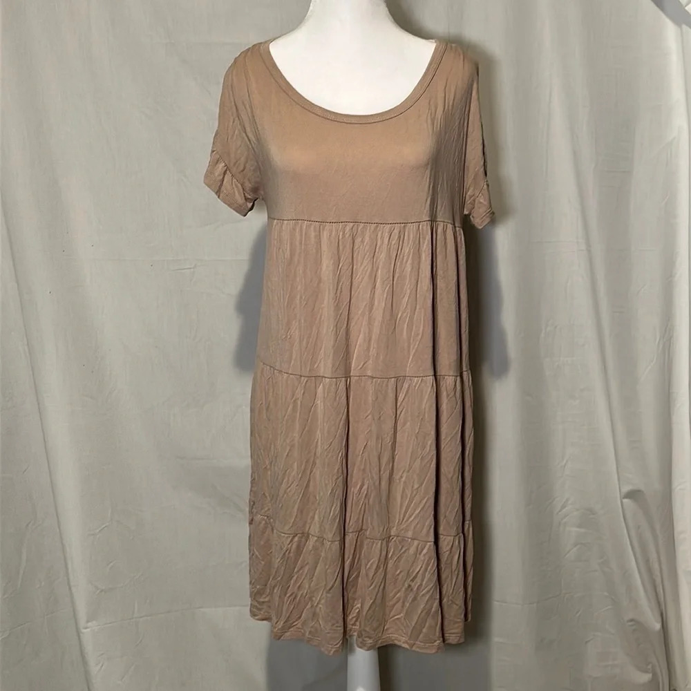Bibi Tan ruffle sleeve tiered dress size small